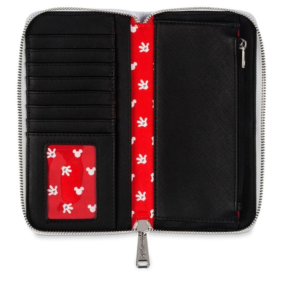 Loungefly Disney Parks Mickey Mouse Black and White Wallet - Picture 3 of 5